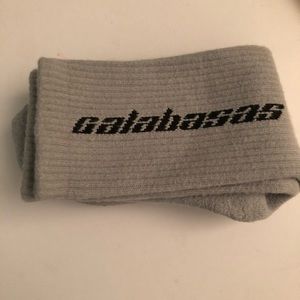 Grey yeezy calabases socks
